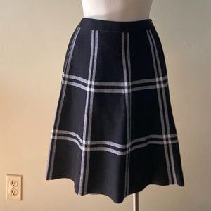 Black/White Plaid Midi Flared Skirt - Saks Fifth Avenue